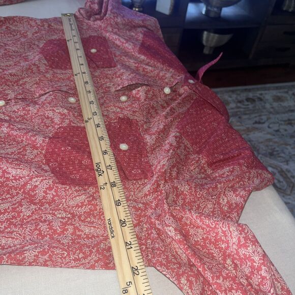 Vintage Ralph Lauren Western Red Button Shirt Top Size L - Picture 6 of 11